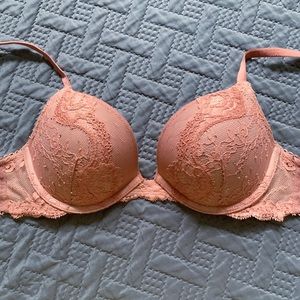 Victoria’s Secret Pale Pink Bejeweled Bra